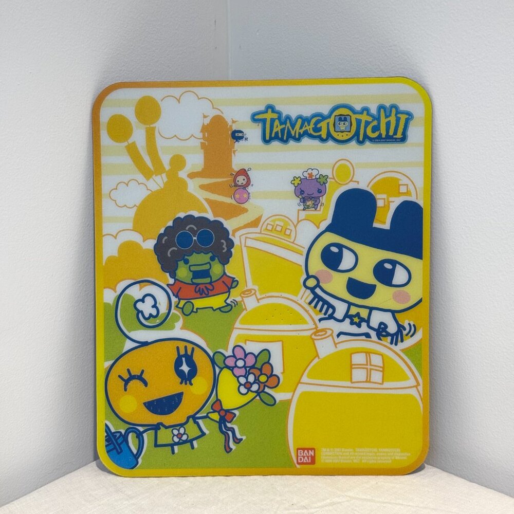 3/$20 Tamagotchi Connection Mouse Pad 2007 Y2K Collectible Orange Yellow Bandai